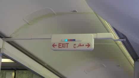 airplane exit sign
