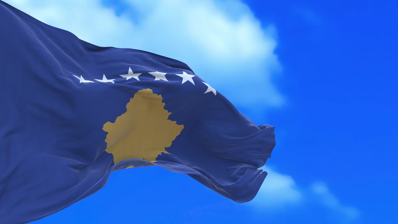Loop continuo della bandiera kosovara.
