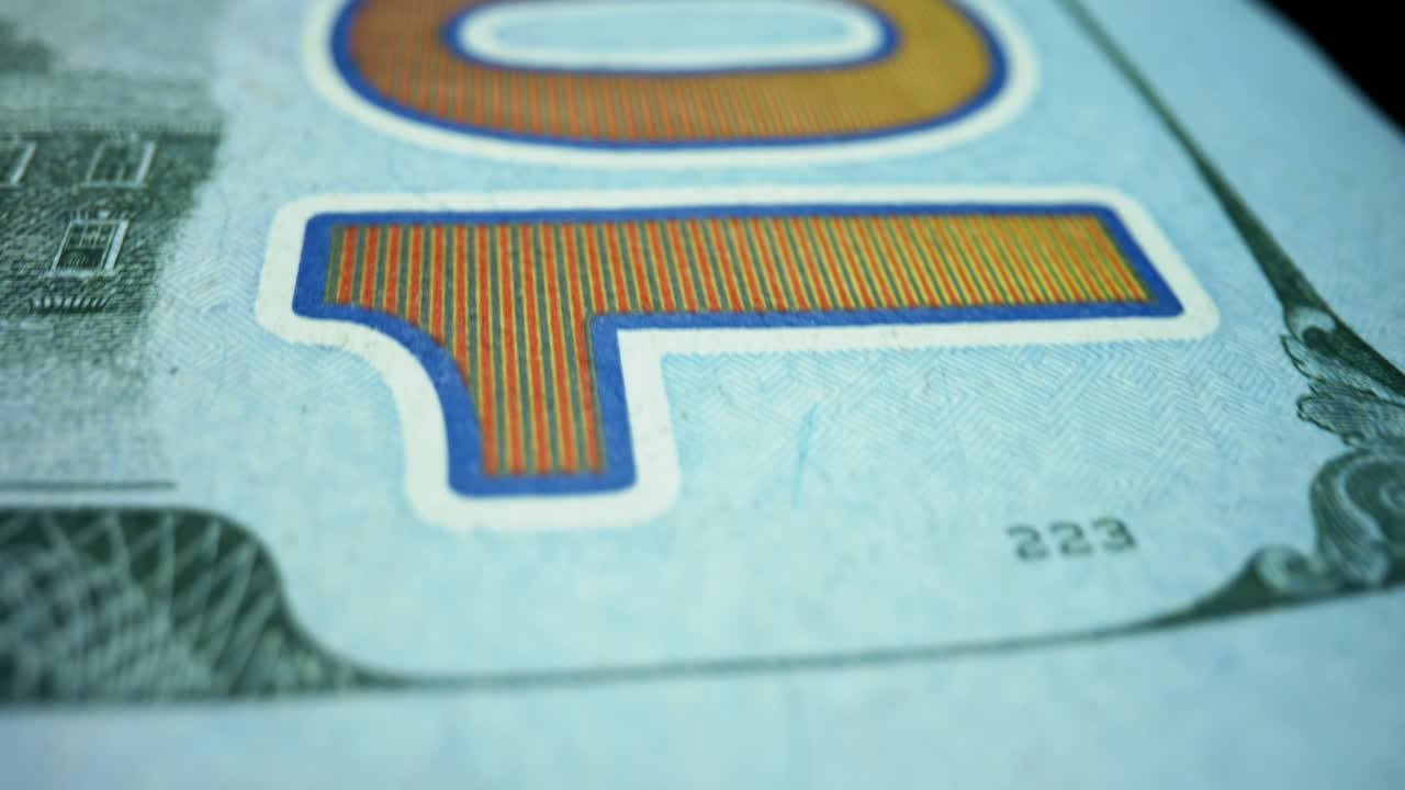 fondo de efectivo, concepto bancario, macro disparó un nuevo billete de 100 dólares.