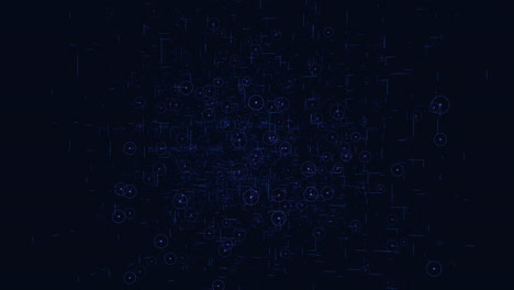 visually striking blue circle grid pattern, modern and intriguing design