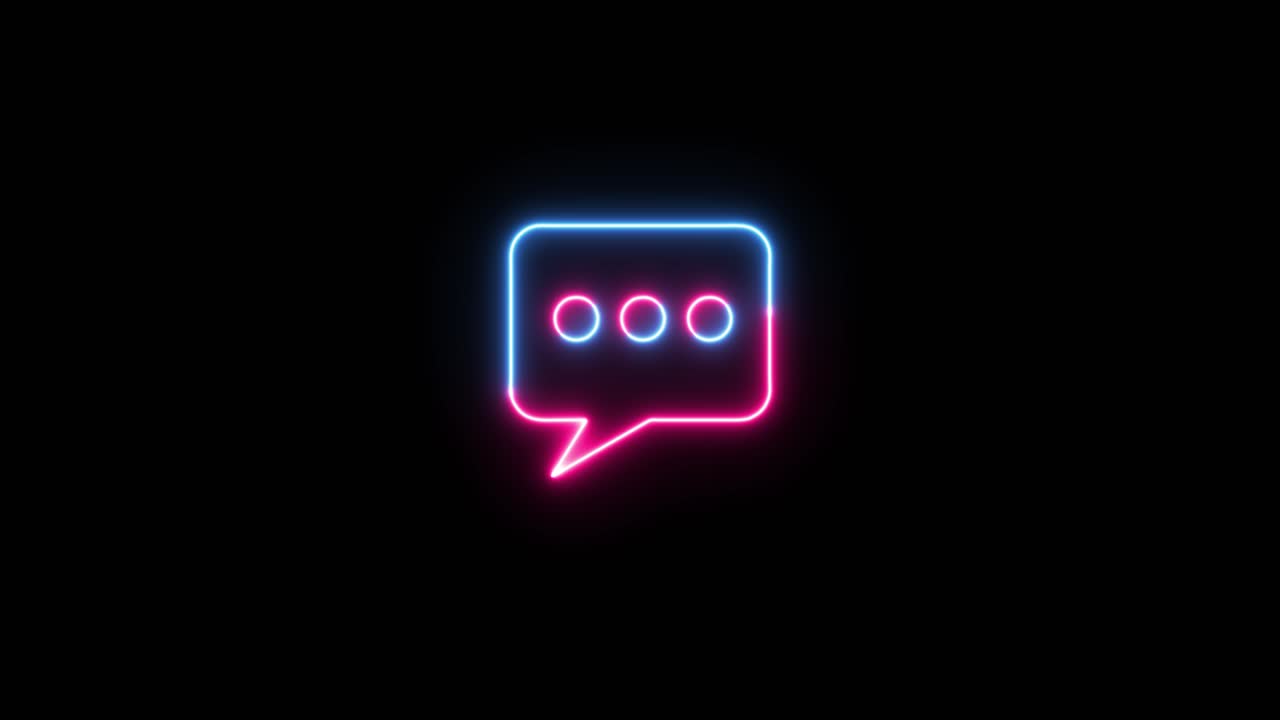 Neon chat icon