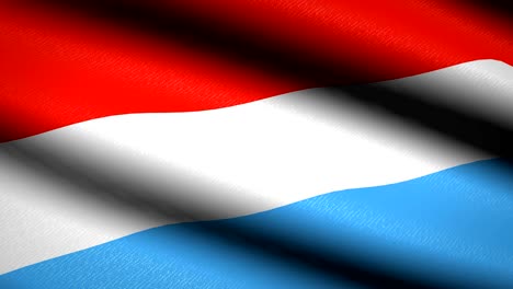 luxembourg flag waving textile textured background. seamless loop animation. full screen. slow motion. 4k video