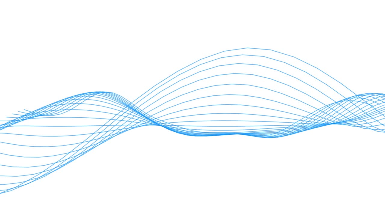 흐르는 큰 파도 와이어프레임 라인