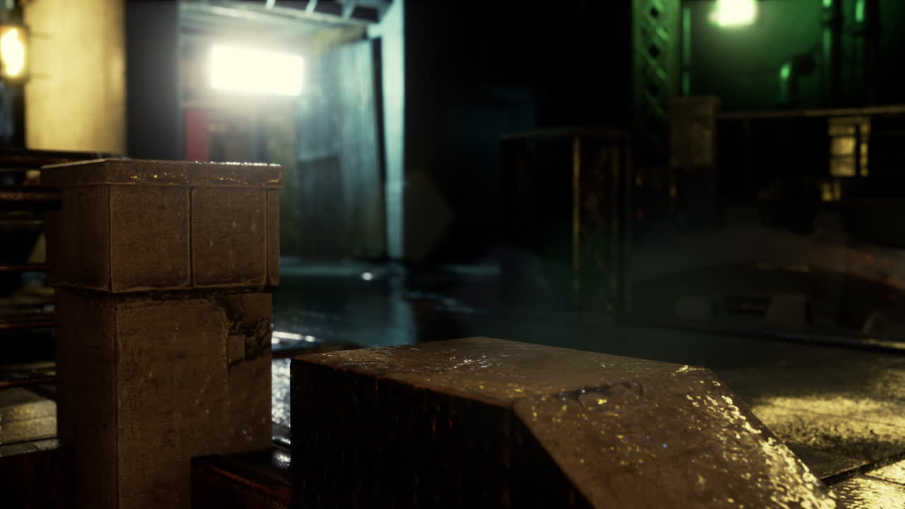 비가 오는 밤에 네온 보케 조명