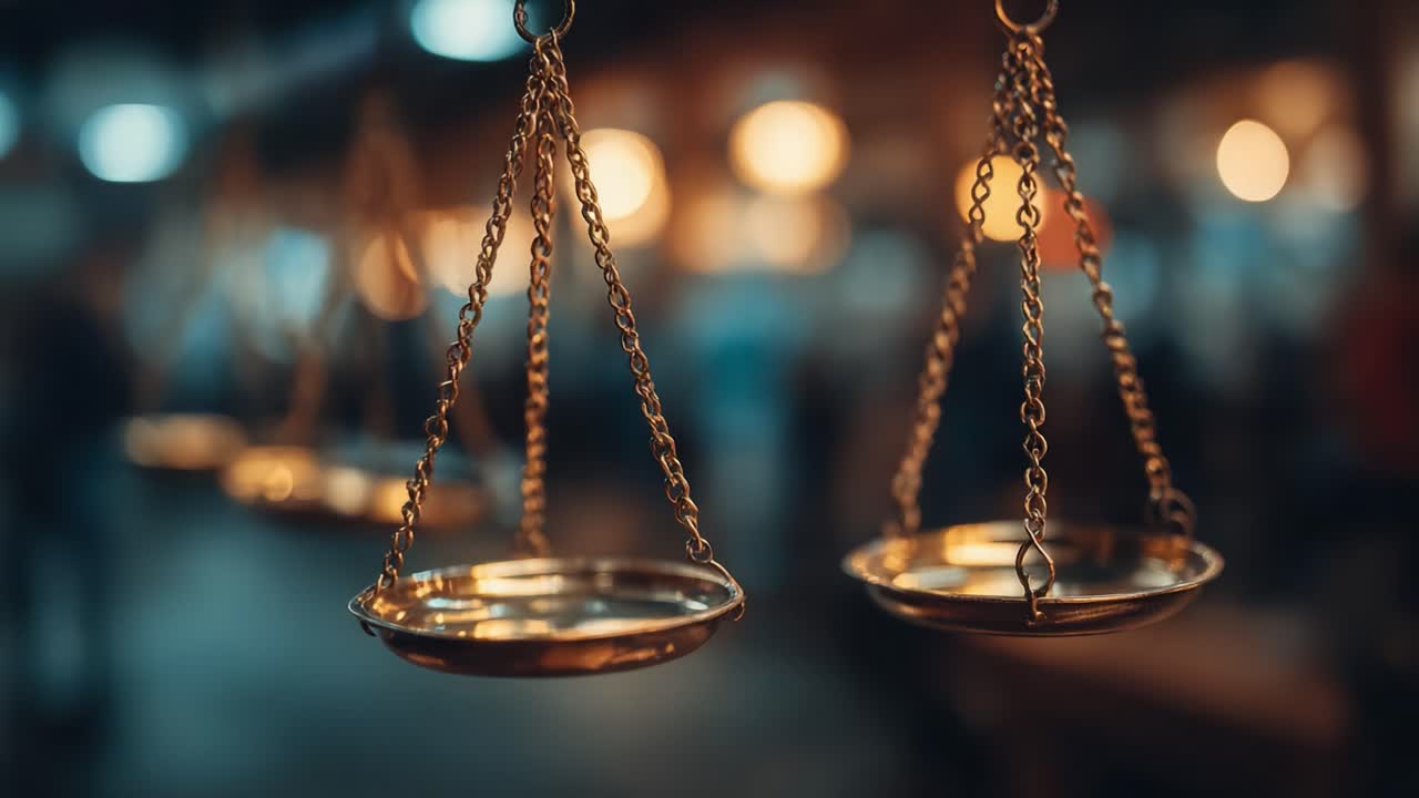 Captivating Close-Up of Vintage Balance Scales with Soft Bokeh Background, Highlighting the Intricacies and Elegance of Weighing Instruments in a Cozy Atmosphere