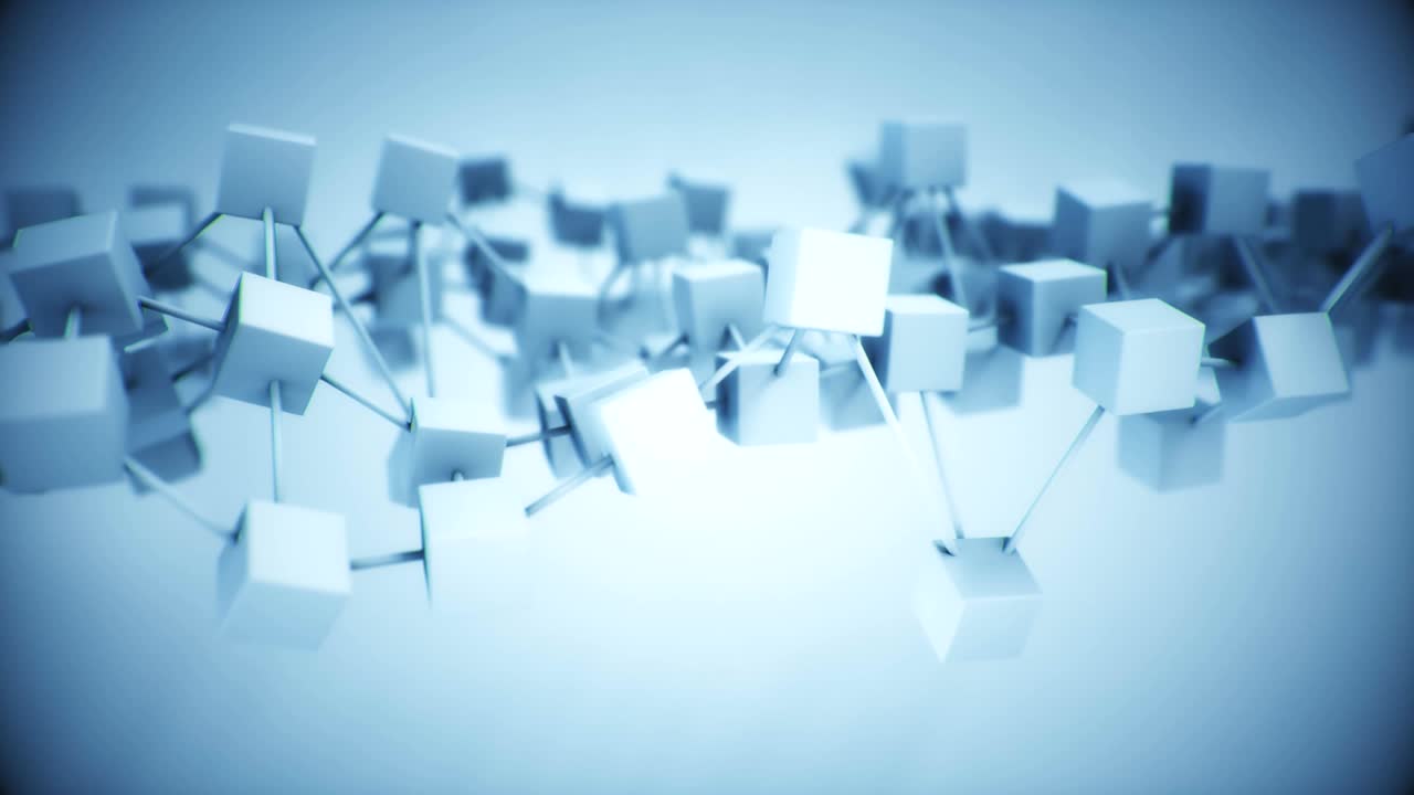 el concepto de cadena de bloques abstracto de 4k.