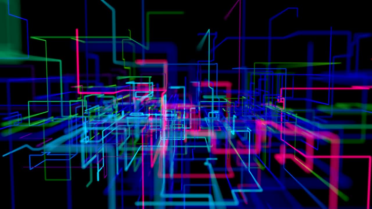 4k crecimiento de la red abstracta.