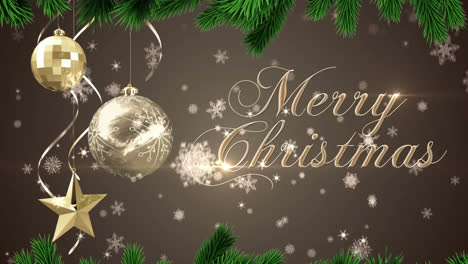 Animation-of-fir-tree-branches-over-marry-christmas-text