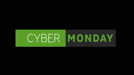 Texto-Blanco-Y-Verde-Del-Cyber-Monday-Que-Aparece-En-Una-Pantalla-Negra.