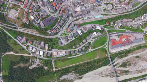 drone views capture the scale and beauty of vajont dam in italy.