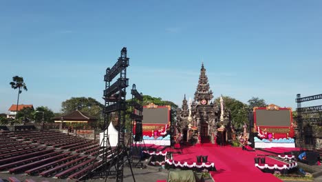 Outdoors-Stage-Event-View-Ardha-Candra-Bali-Indonesia-Denpasar-with-No-People,-Cultural-Space-for-Performances