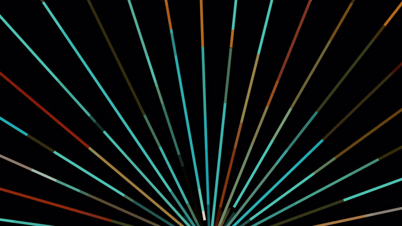 Fond en boucle de lignes de faisceaux lumineux abstraits rayonnants