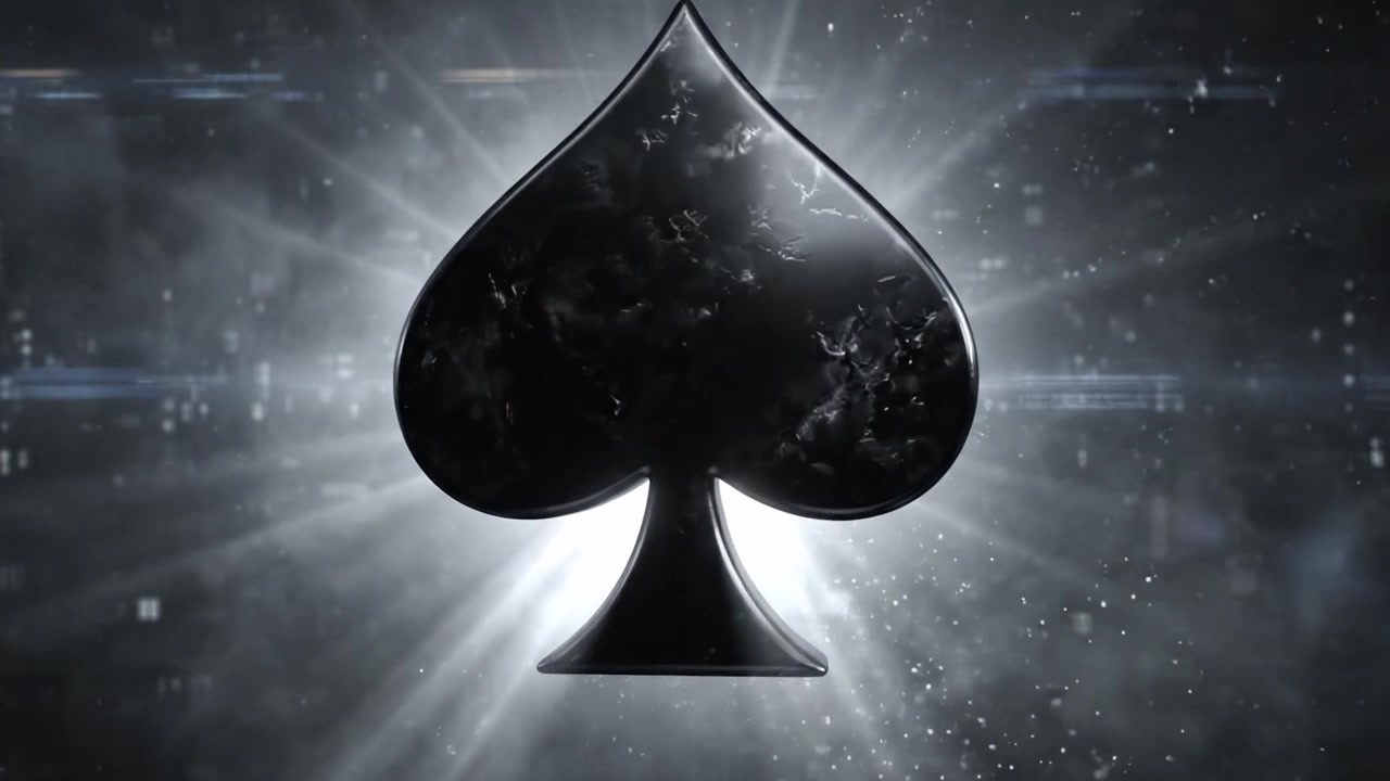 Stunning Transition of a Spade Symbol: From a Bright Radiance to a Dark Sleek Design Representing Mystery and Intrigue in a Digital Universe