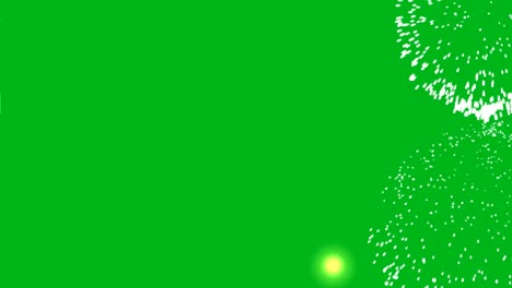 gráficos de movimiento de fuegos artificiales con fondo de pantalla verde