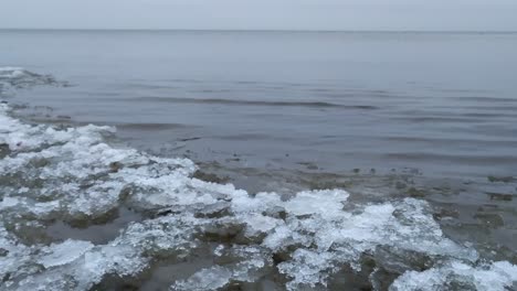 chilled frozen shores during harsh winters of latvia