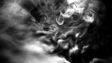 ink motion cloud black white blending swirling