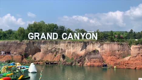 view over grand canyon waterpark in thailand