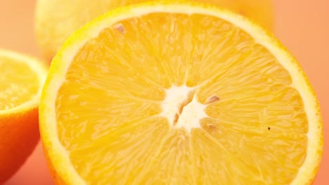 close-up of orange slices