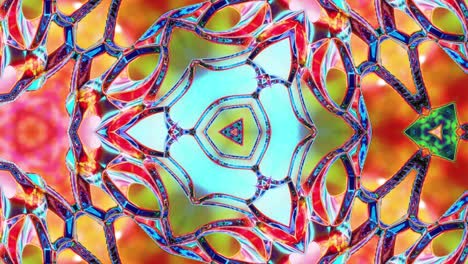 patrón simétrico iridescente líquido como el caleidoscopio con ondas. 3d elegante bucle abstracto bg, estructura ondulada de vidrio líquido brillante con hermosos colores de gradiente. 4k