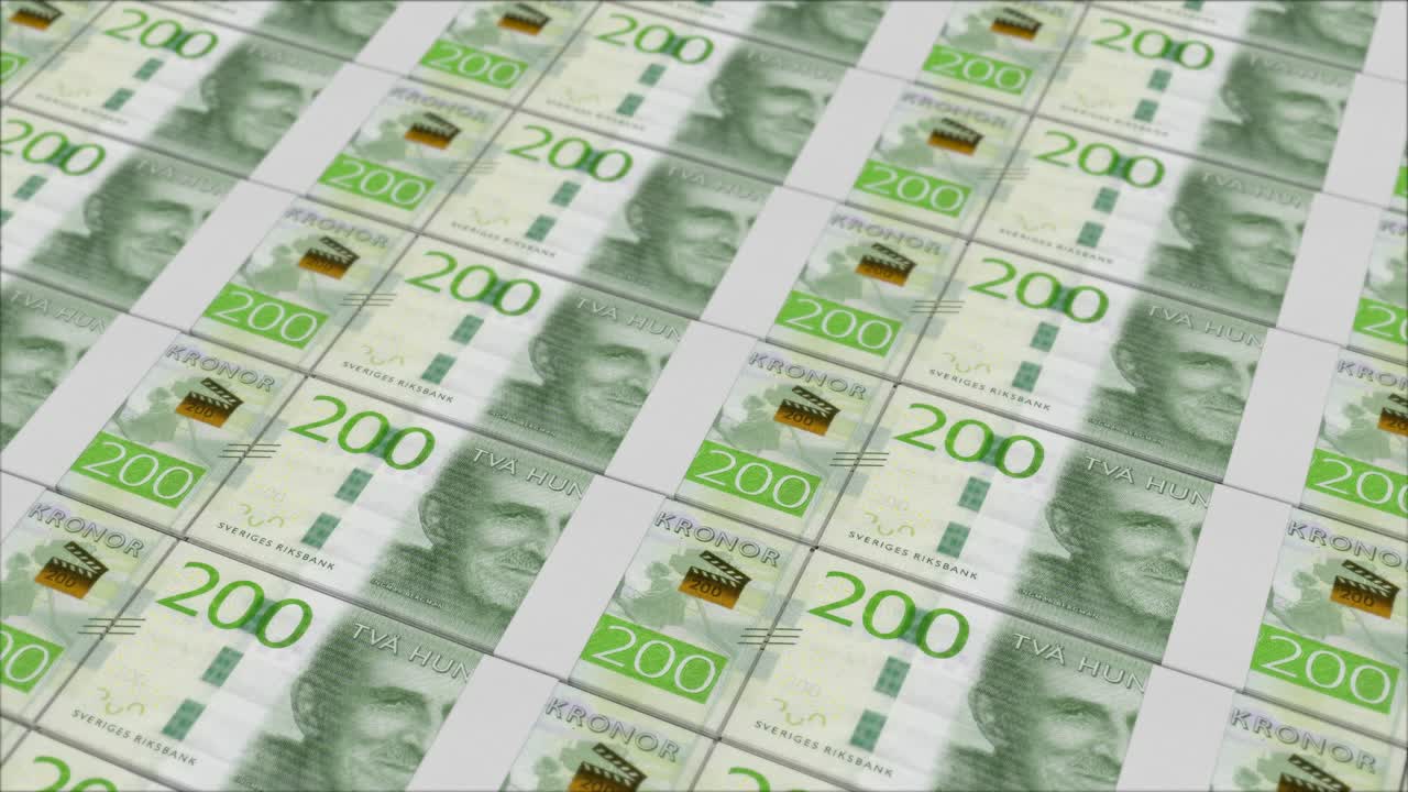 200스웨덴 크로나 지폐의 인쇄