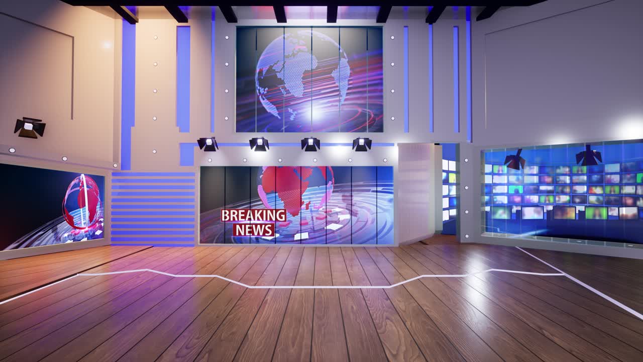 3D 가상 TV 스튜디오 뉴스