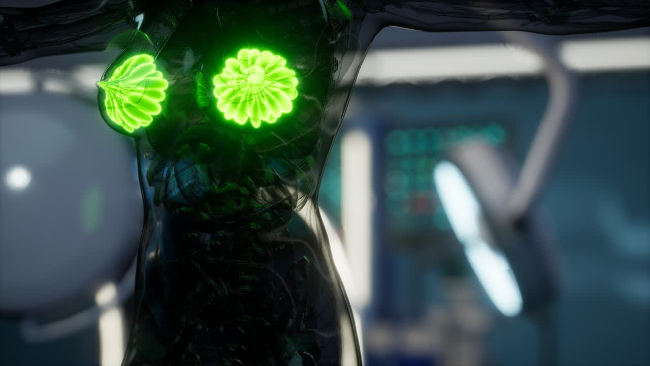 exploración médica del pecho de la mujer