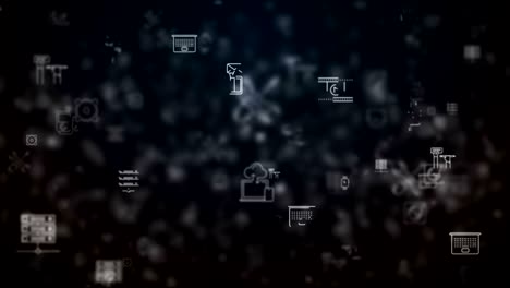 loop moved technology icons background