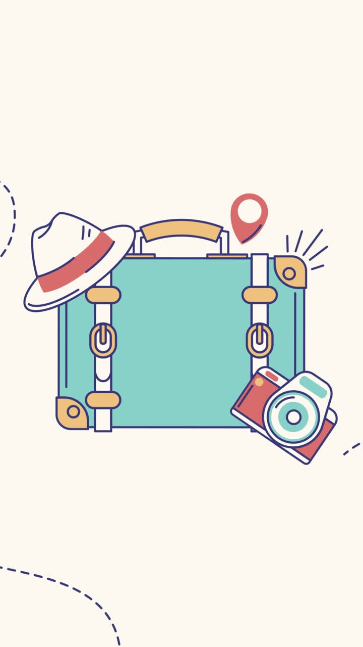 Motion Graphic of Hand drawn instagram posts collection for world tourism day celebration