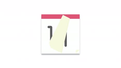 simple and cute daily calendar loop animation with white background