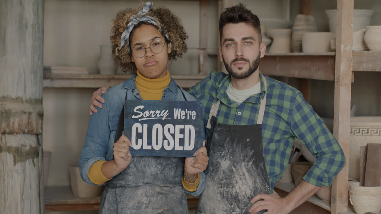 Closed Sign at Pottery Studio