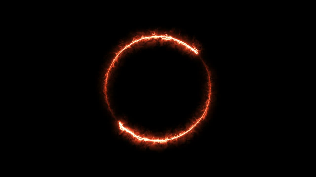 abstract fire burning circle seamless background