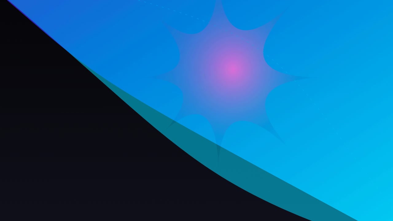 Abstrakti liikegrafiikka liikkuvalla punaisella tähdellä ja sinisillä aalloilla