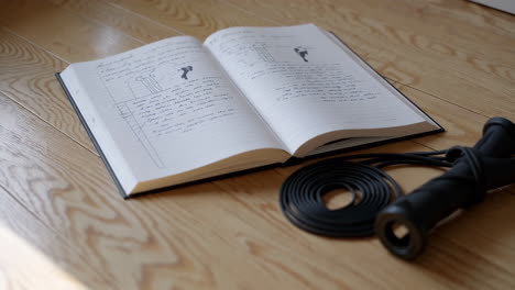workout journal and resistance band