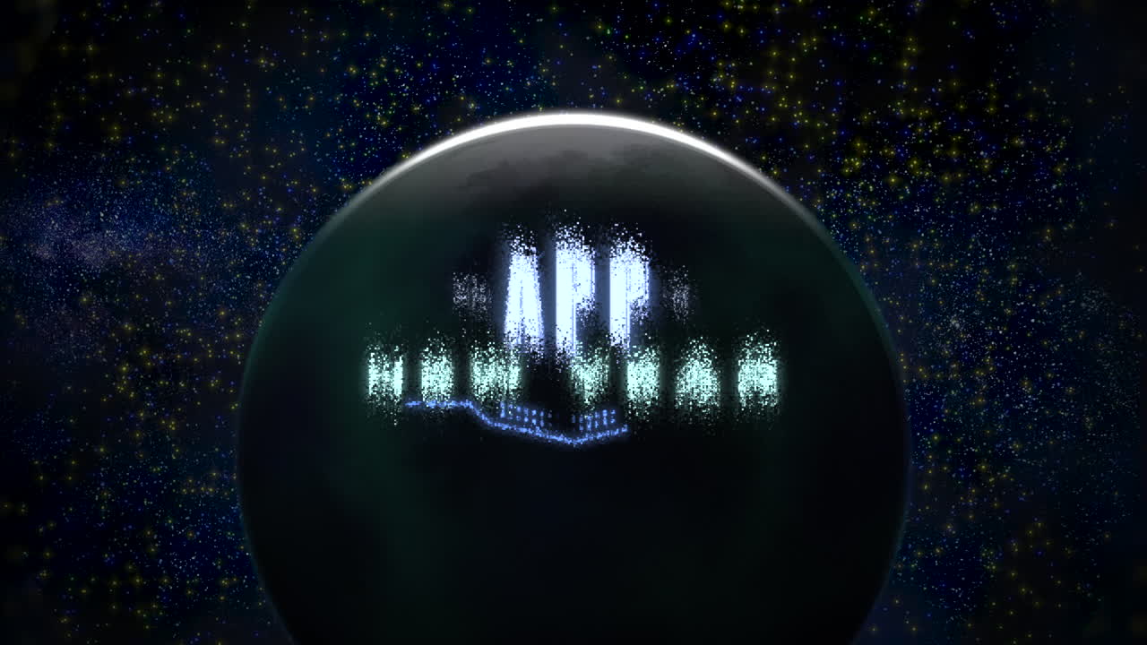 feliz año nuevo con el planeta y las estrellas en la galaxia negra