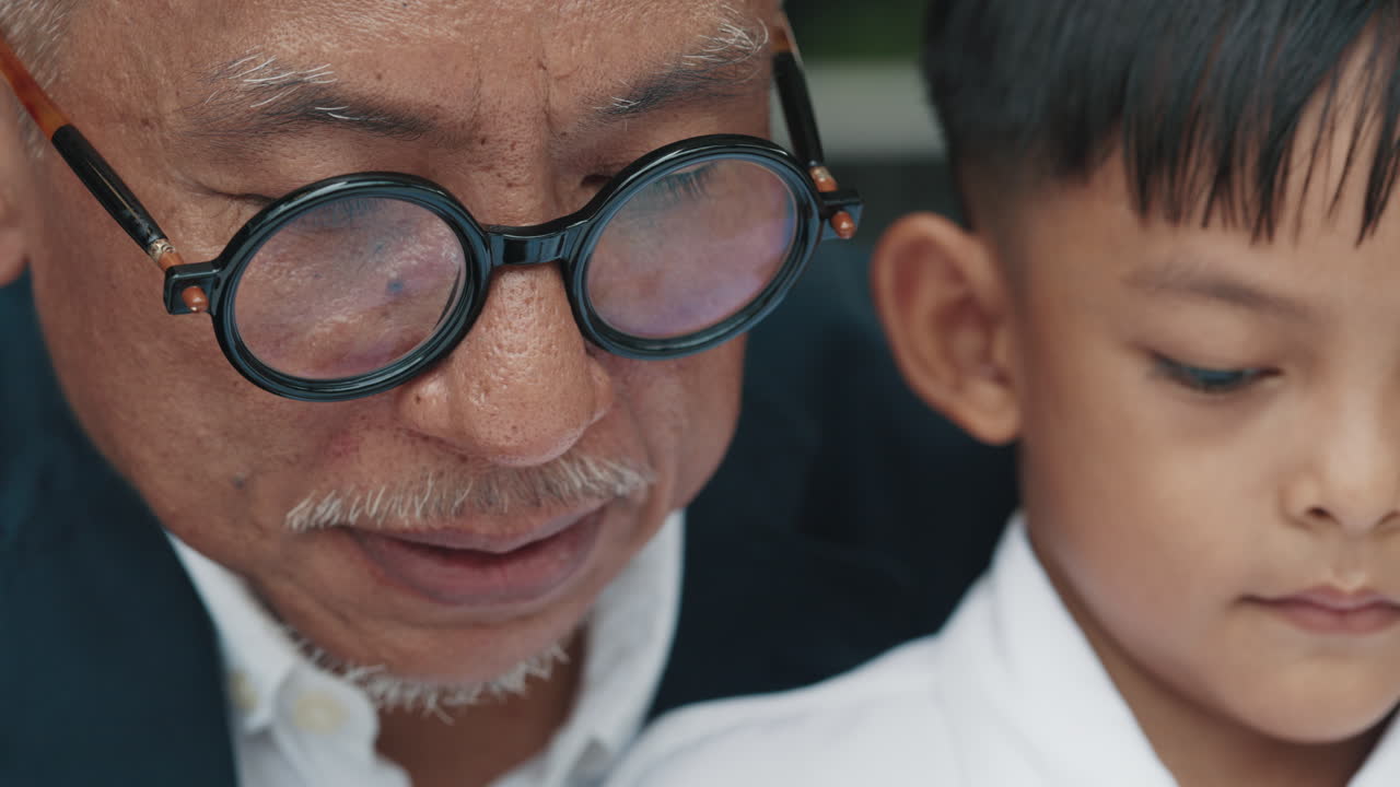 Grandfather and Grandson Portrait