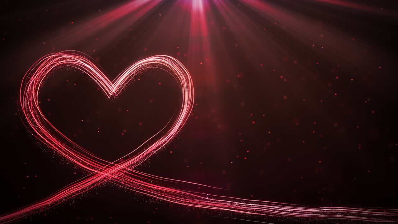 발렌타인 데이, 어머니의 날 또는 결혼 행사의 배경에 대한 큰 심장