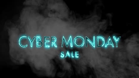 venta de lunes cibernético con humo 4k
