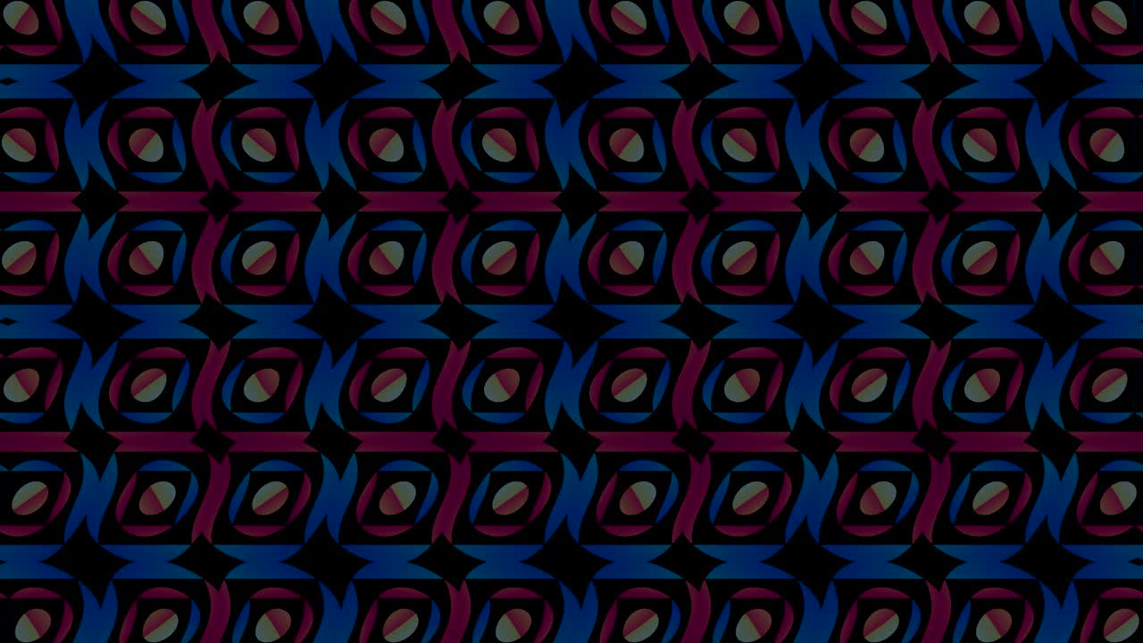 Colored pattern on a minimal black background.