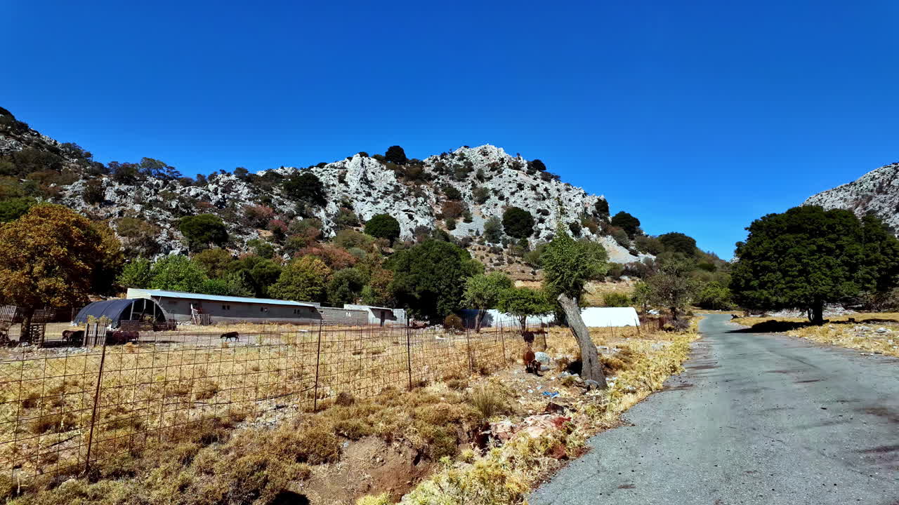 The steep rock walls of the Narrow Canyon at Topolia in Crete, Greece.