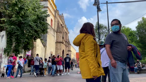sunset timelapse in downtown coyoacan in mexico city