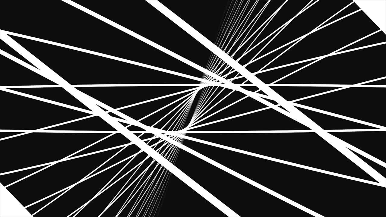 3d 그리드 무한 공간 루프로 이동하는 카메라, 검은색 배경 위에 회전하는 다채로운 선과 모양의 무한 터널을 특징으로하는 고해상도 모션 배경, 오래된 학교 레트로 외관으로 앞으로 이동하는 무한 디지털 지형