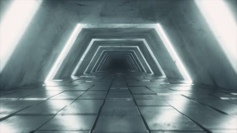 futuristic neon tunnel corridor