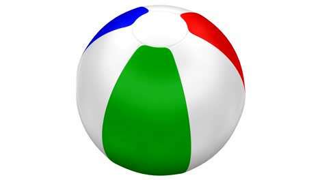 la pelota de playa da la vuelta.