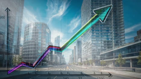 urban development and financial growth concept