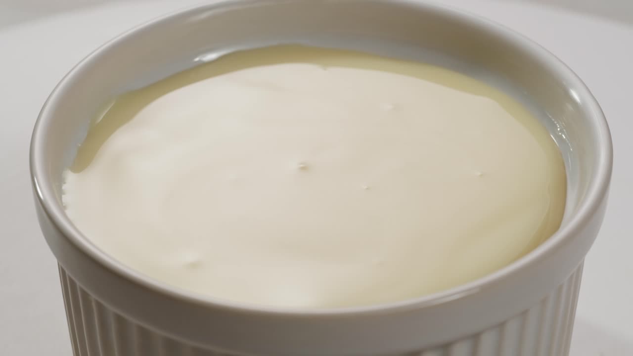 leche condensada con azúcar, abre una lata de un ingrediente cremoso, revelando con éxito su delicioso contenido dentro
