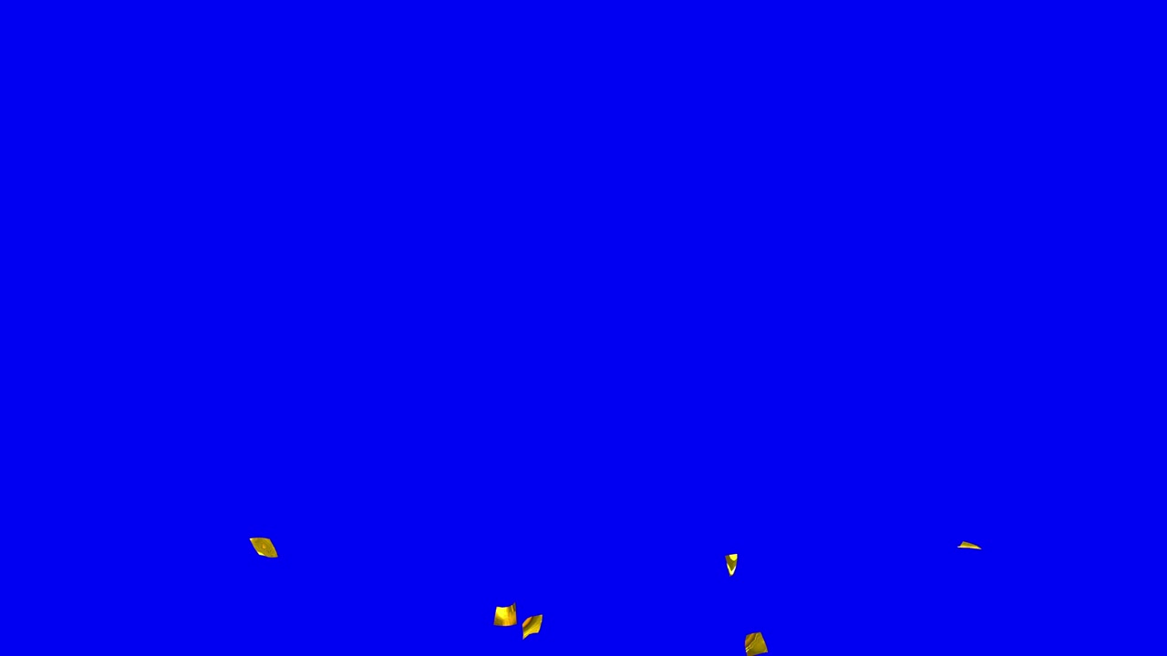 다채로운 콘페티가 4k 화면 에서 분리 된 알파 채널과 파란색으로 폭발합니다.