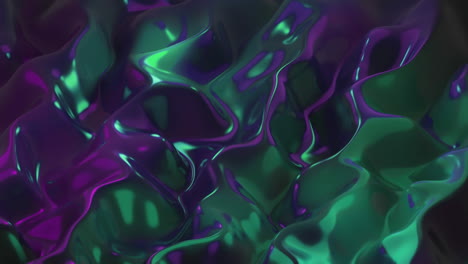 animación de una forma púrpura que aparece sobre un fondo líquido púrpura y azul