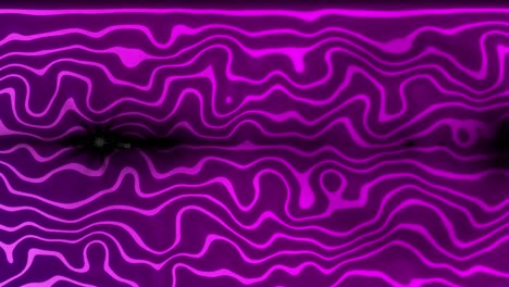 Animation-of-purple-shapes-moving-on-black-background