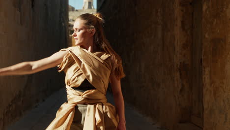 contemporary dance on the street in mdina castle