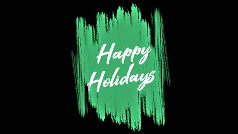 Cheerful-Happy-Holidays-text-on-green-and-white-background